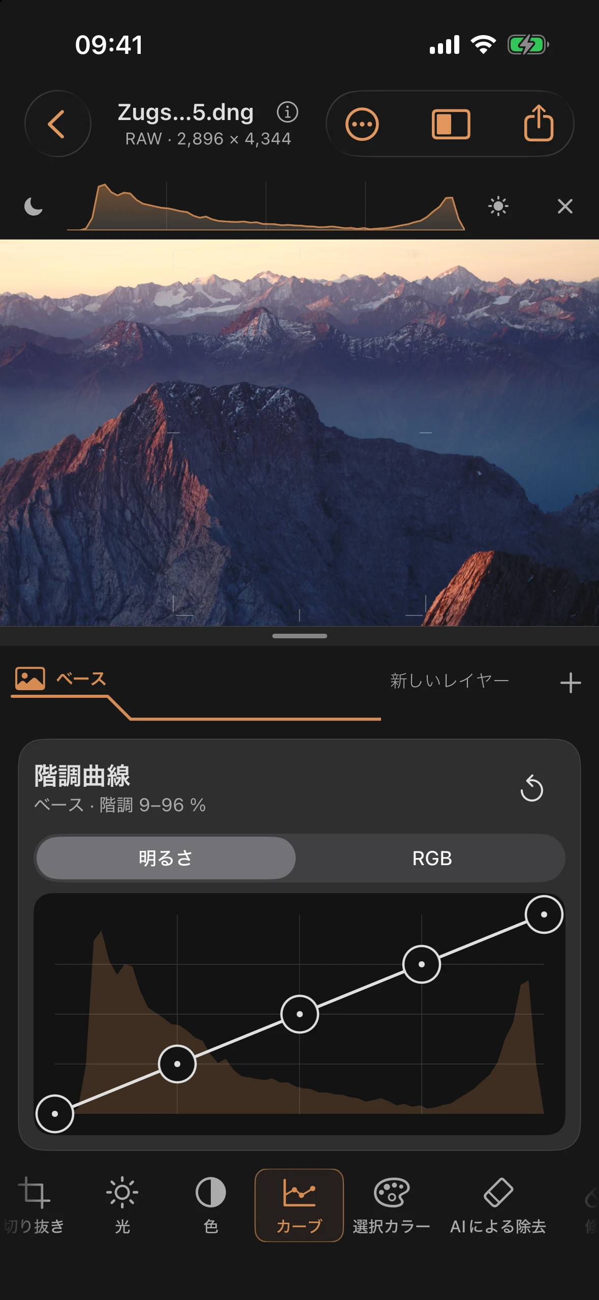 カーブ: 複合トーンカーブ