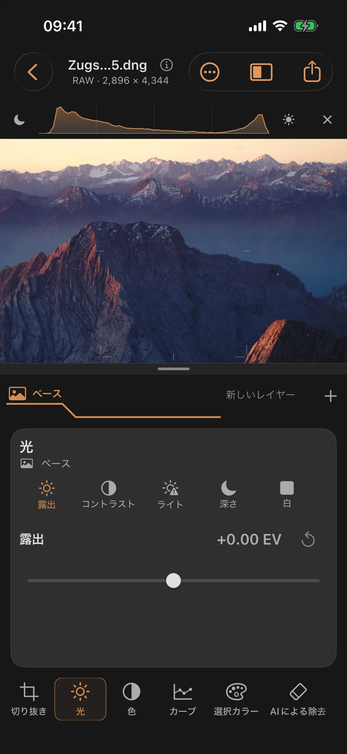 光: 露出と階調