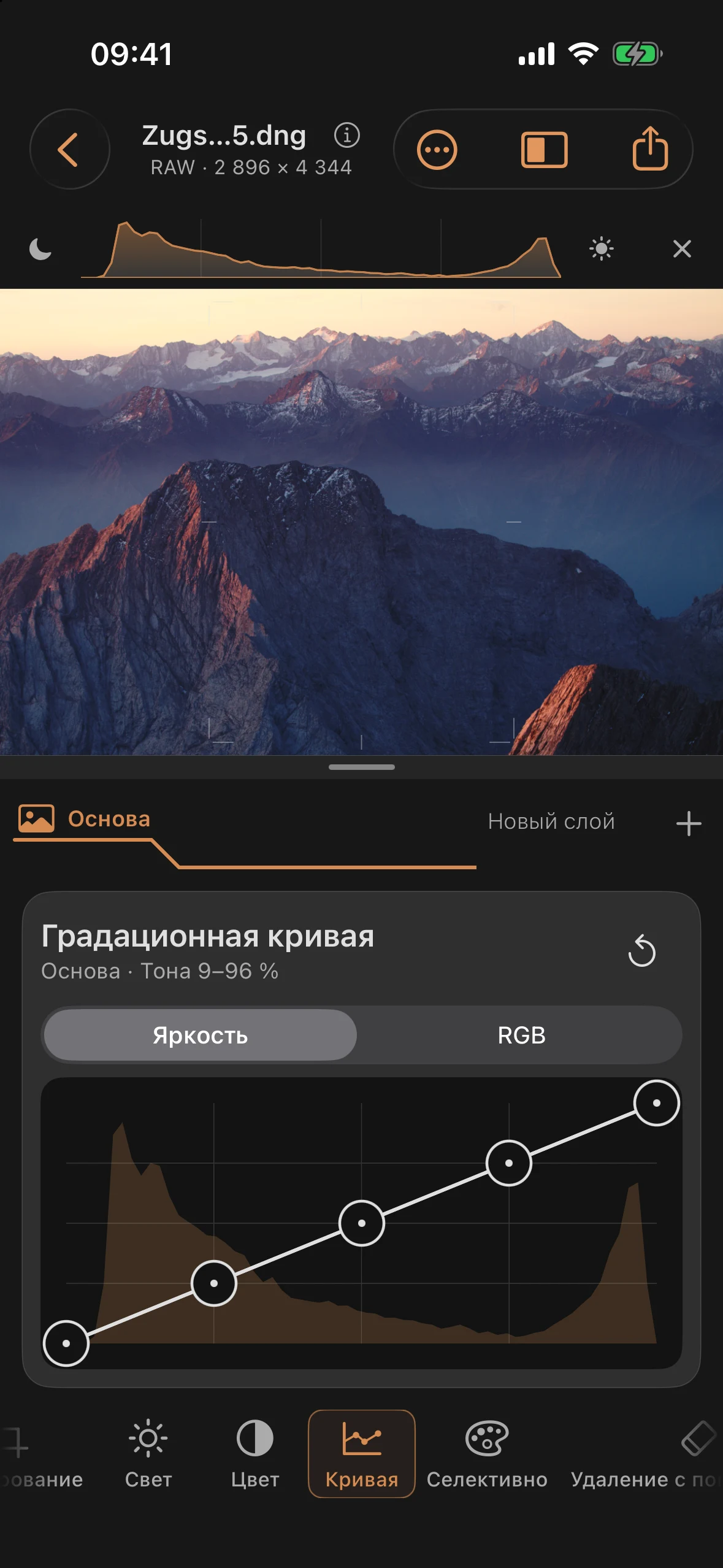 Кривая: комбинированная кривая тональности