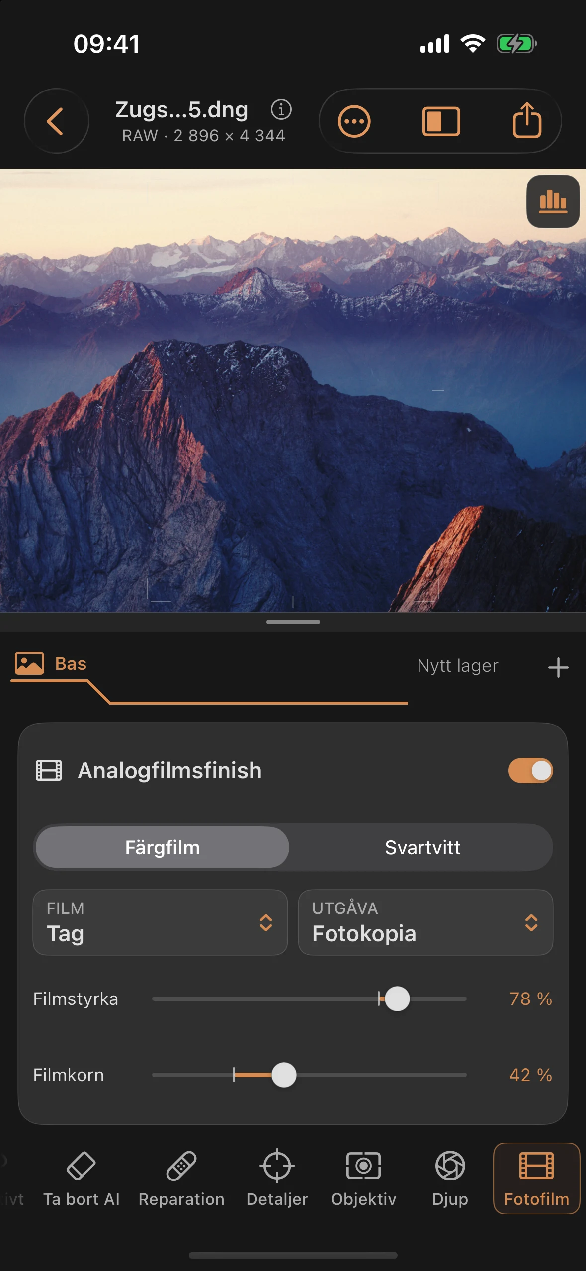 Fotofilm: Färgfilm, svartvitt och kopia