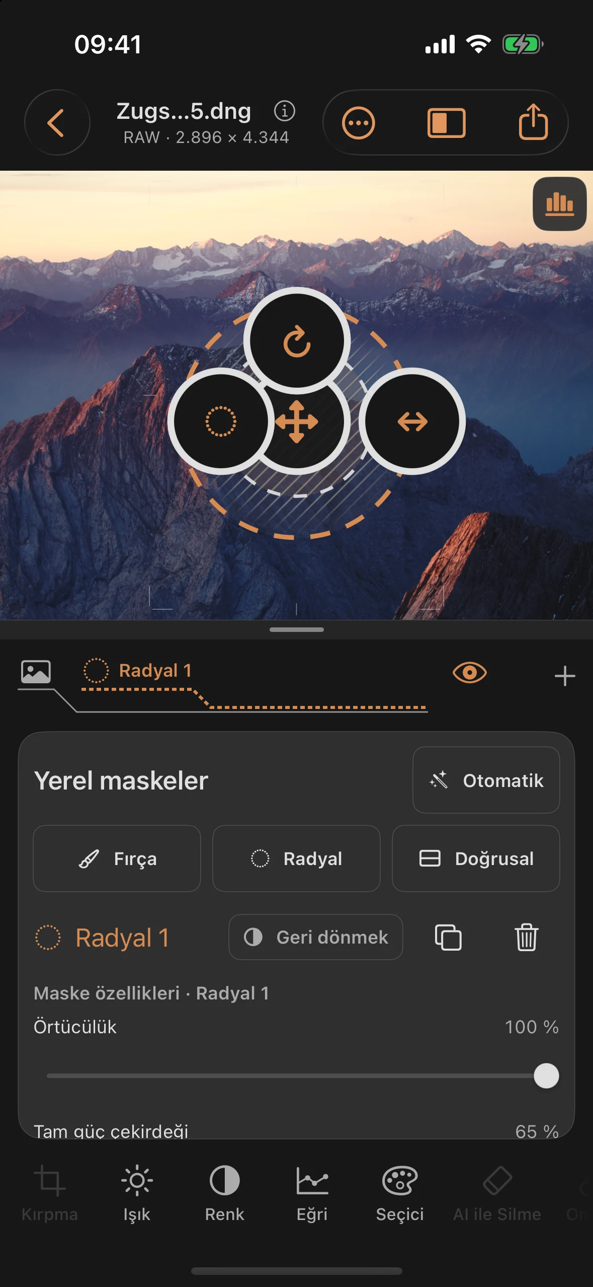 Maskeler: belirli görüntü alanlarını düzenleme