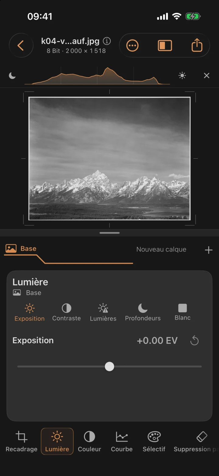 Panorama avec un ciel délavé