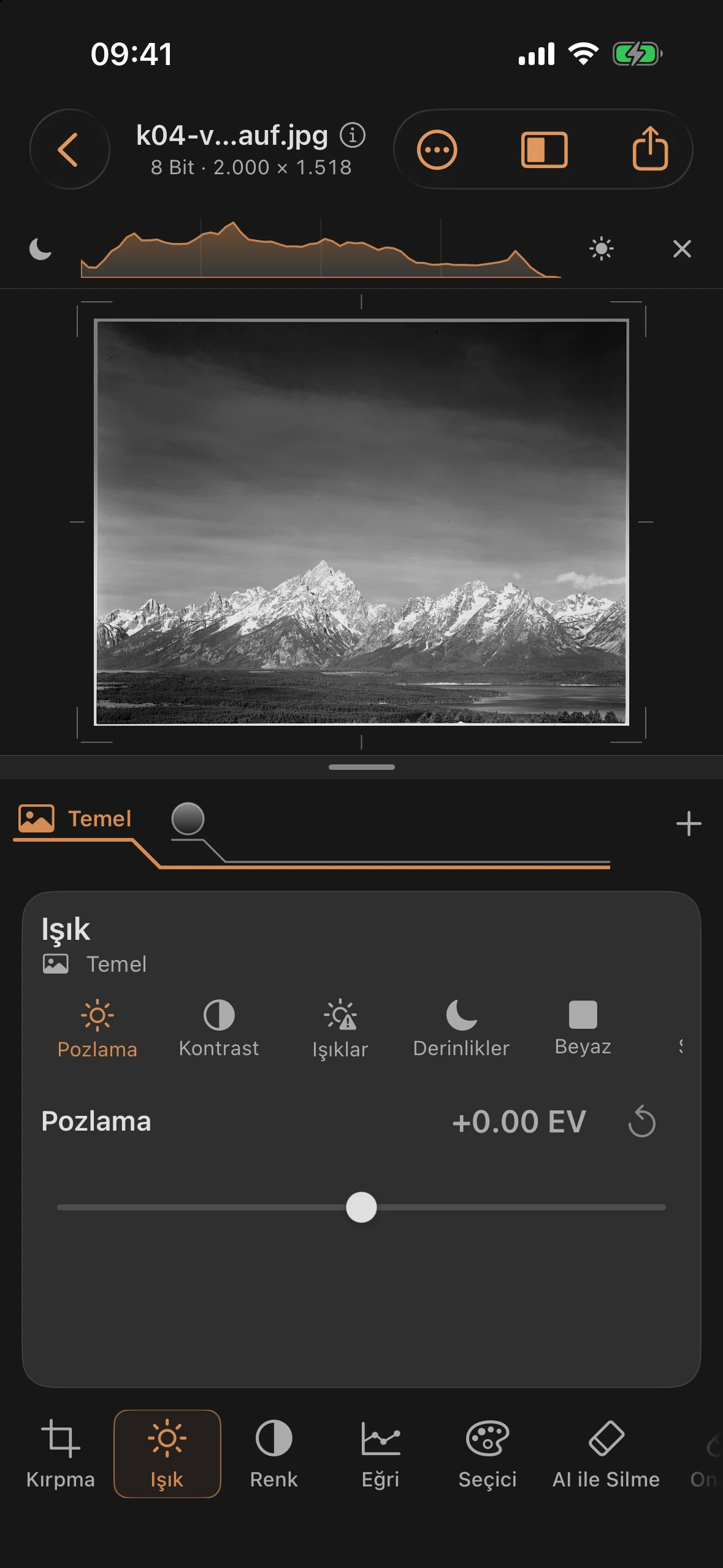 Yoğun bir gökyüzü ve ayrıntılı ön plana sahip tamamlanmış Teton panoraması