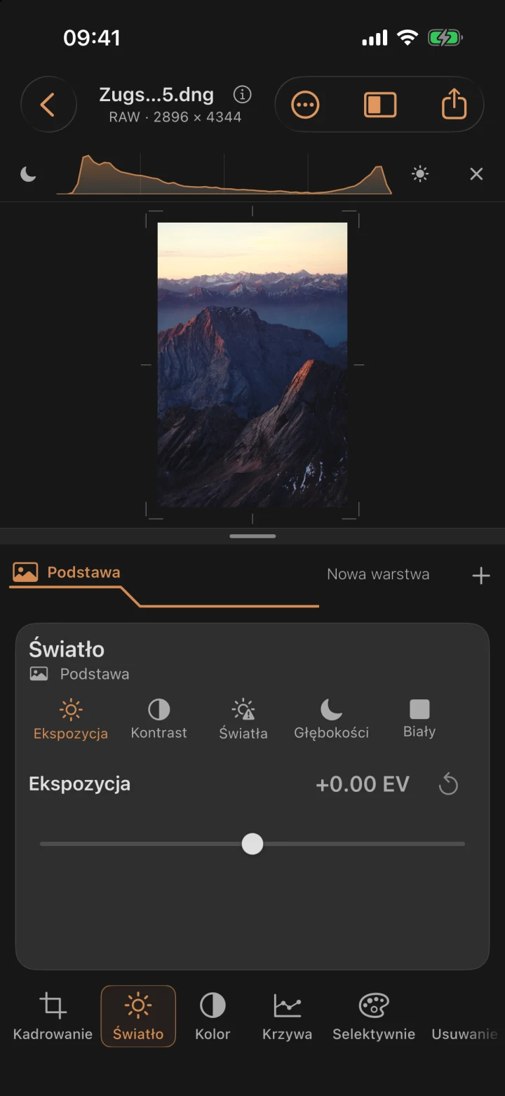 Kolorowe zdjęcie wieczorne z Zugspitze