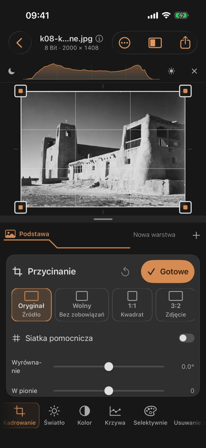 Zdjęcie z perspektywą spadającą