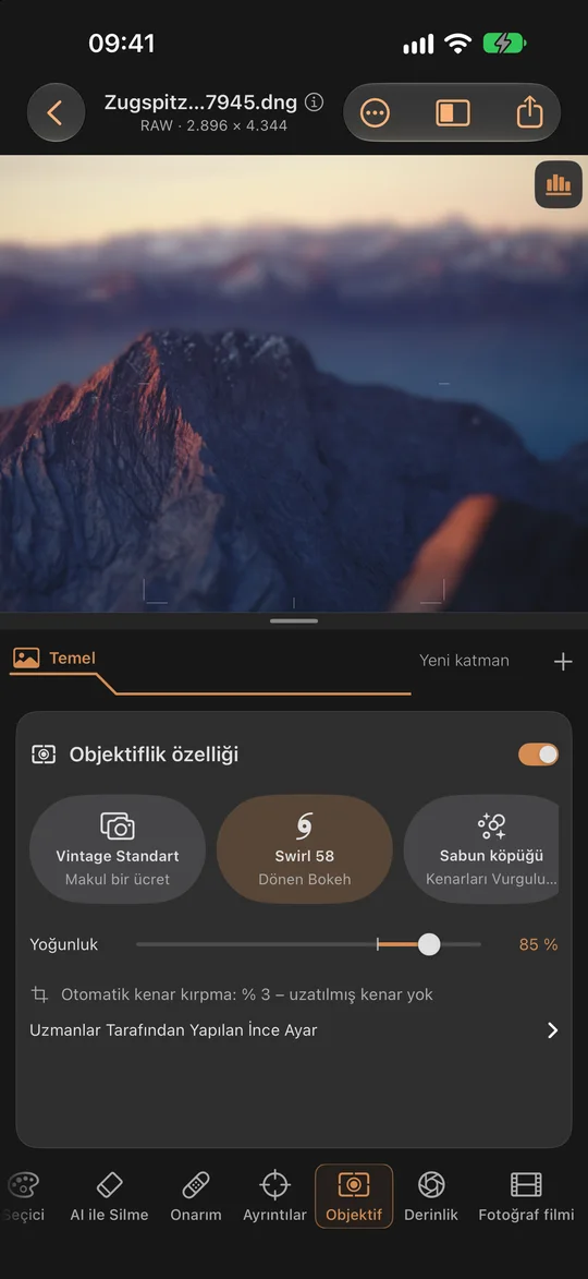 Objektif karakterini oluşturmak · iPhone